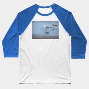 Seagulls At Boca Chica Beach Baseball T-Shirt